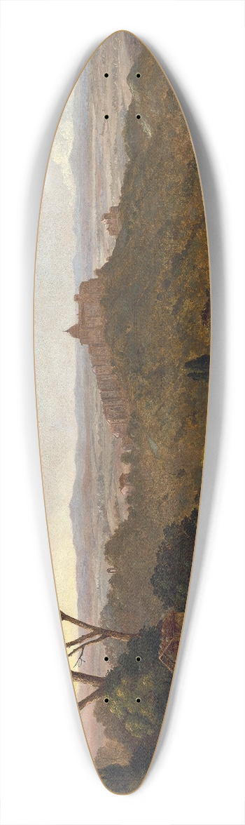 Christopher Pearse Cranch - Castle Gondolfo,Lake Albano,Italy 39.3 inch art pintail longboard deck
