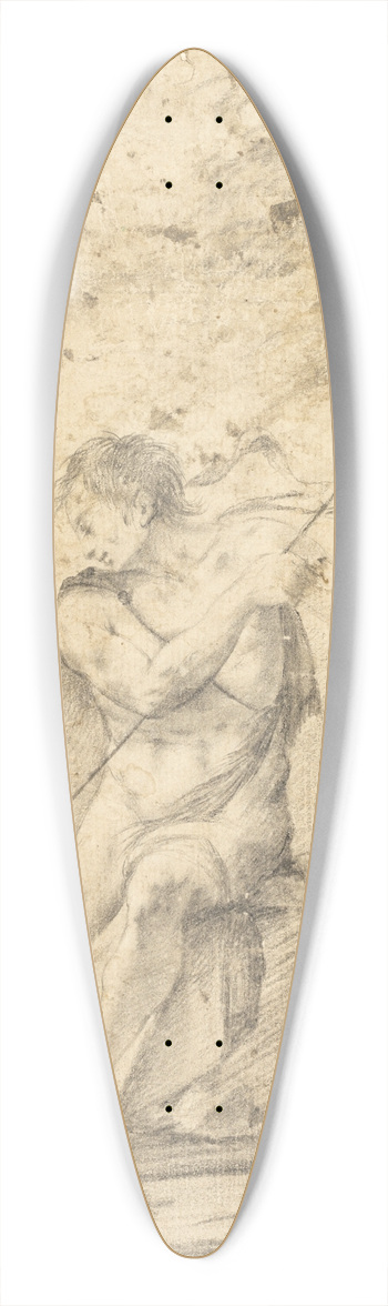 Circle of Bartolom Estban Murillo - St. John the Baptist 39.3 inch art pintail longboard deck