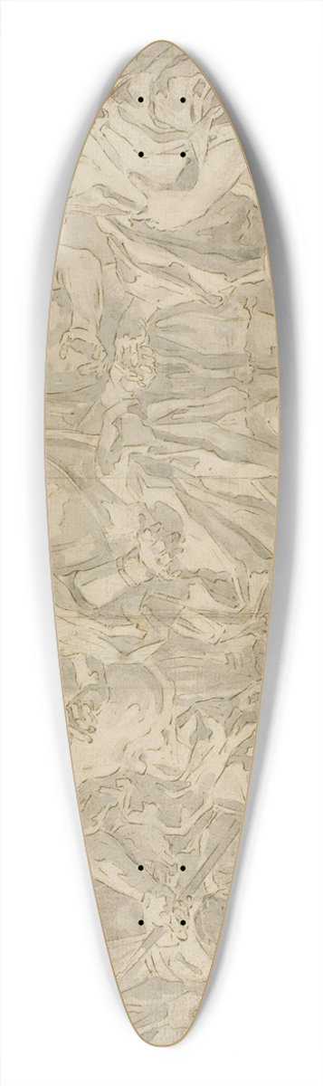 Circle of Francesco Solimena - Abigail before David 39.3 inch art pintail longboard deck
