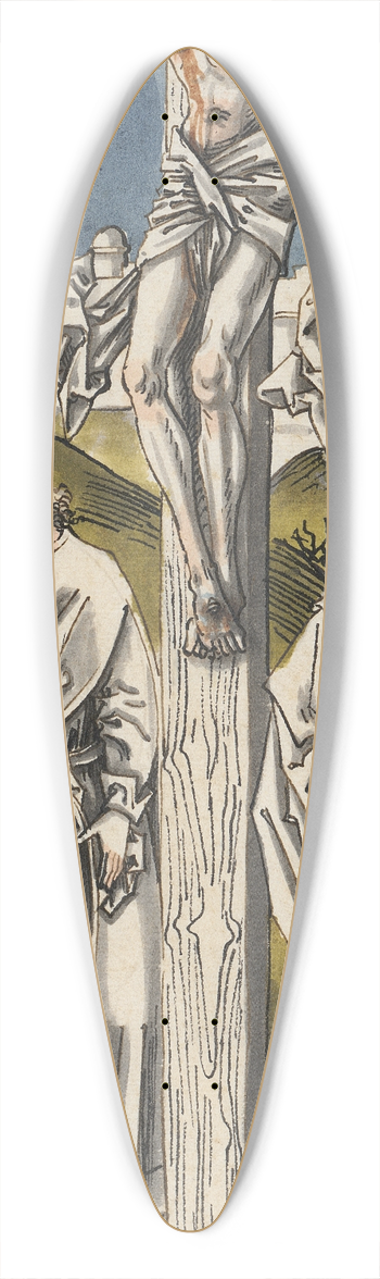 Circle Of Hans Holbein The Elder - Crucifixion of Christ 39.3 inch art pintail longboard deck