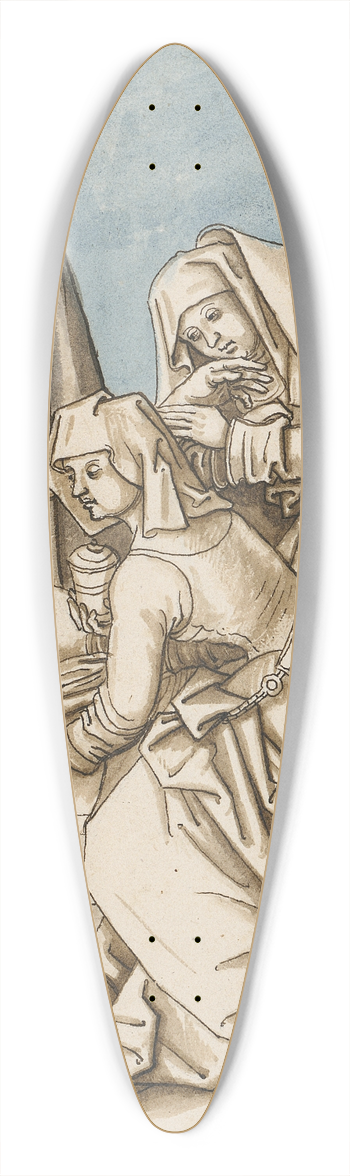 Circle Of Hans Holbein The Elder - The Entombment of Christ 39.3 inch art pintail longboard deck
