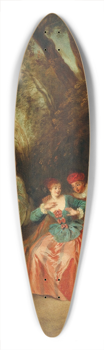 Circle of Jean Baptiste Pater - Fte Champtre 39.3 inch art pintail longboard deck