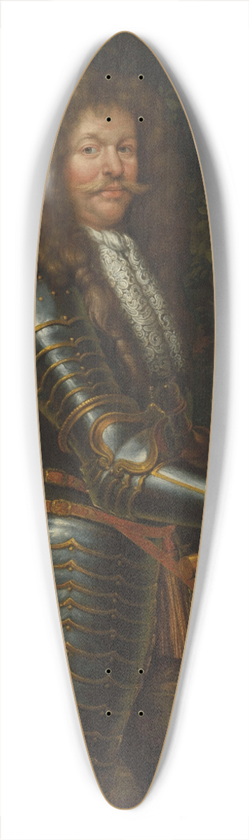 Circle of John Michael Wright - Portrait of a man in armour 39.3 inch art pintail longboard deck