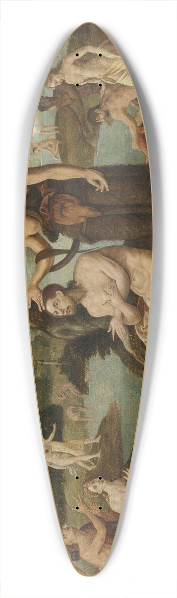 Circle of Maarten van Heemskerck - The baptism of Christ 39.3 inch art pintail longboard deck