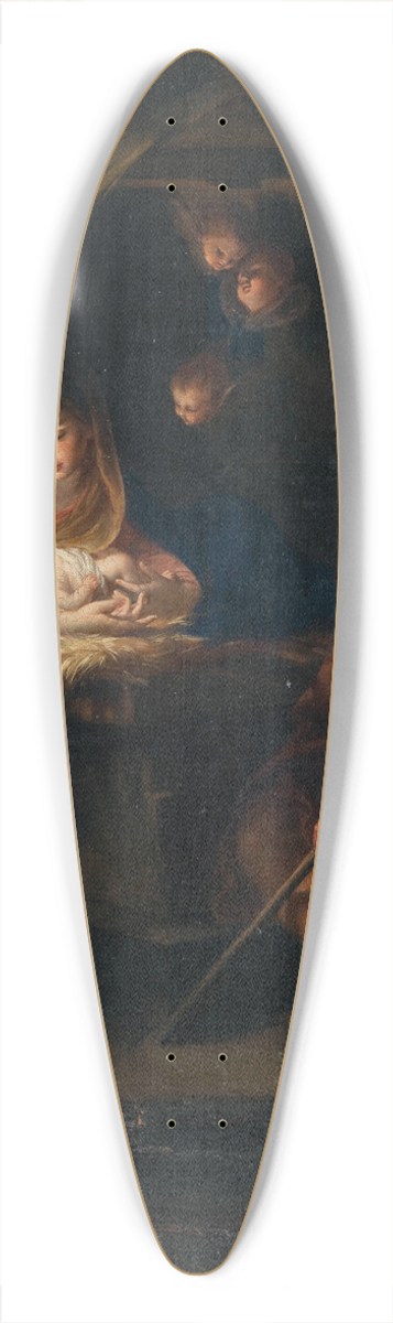 Circle Of Pompeo Batoni - The Holy Family 39.3 inch art pintail longboard deck