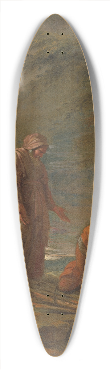 Circle Of Salvator Rosa - The Philosophers 39.3 inch art pintail longboard deck