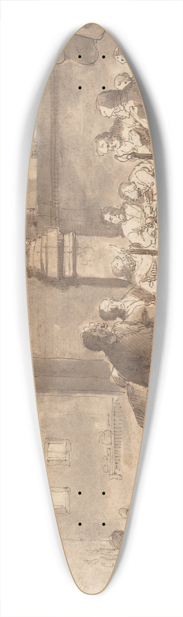Claes Cornelisz. Moeyaert - The Last Supper 39.3 inch art pintail longboard deck