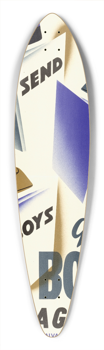 Clair Stewart - Send The Boys Good Books And Magazines 39.3 inch art pintail longboard deck