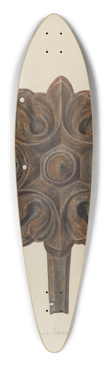 Clarence Secor - Rosette 39.3 inch art pintail longboard deck