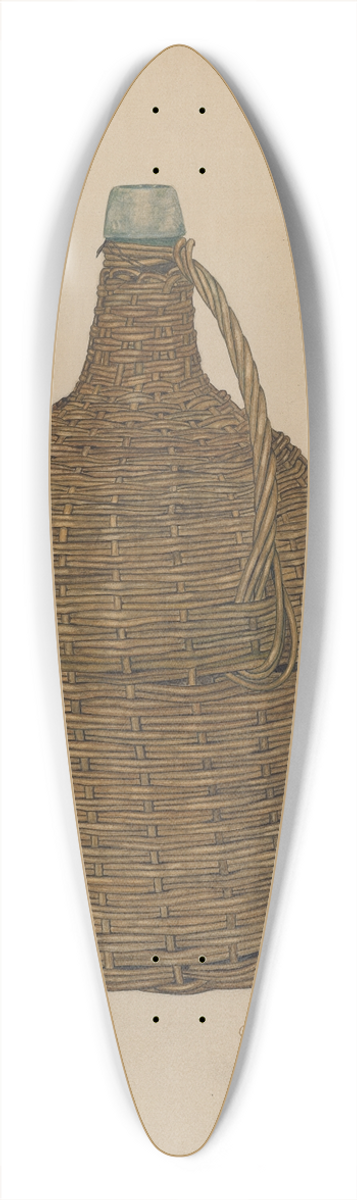 Clarence W. Dawson - Wicker Demijohn 39.3 inch art pintail longboard deck