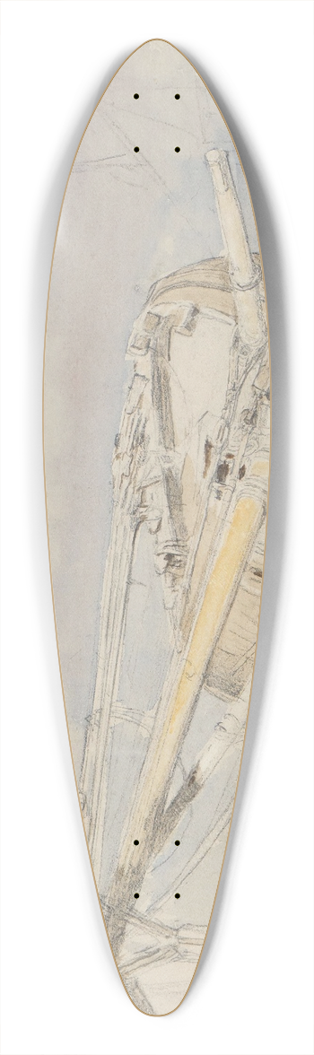Clarkson Stanfield - Boat Careened 39.3 inch art pintail longboard deck