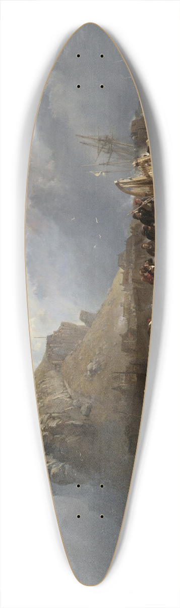Clarkson Stanfield - Mount St Michael, Cornwall 39.3 inch art pintail longboard deck