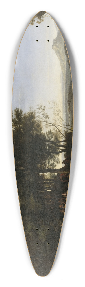 Claude Lorrain - Landscape with Apollo and the Muses 39.3 inch art pintail longboard deck