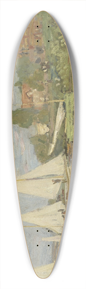 Claude Monet - Regattas at Argenteuil 39.3 inch art pintail longboard deck