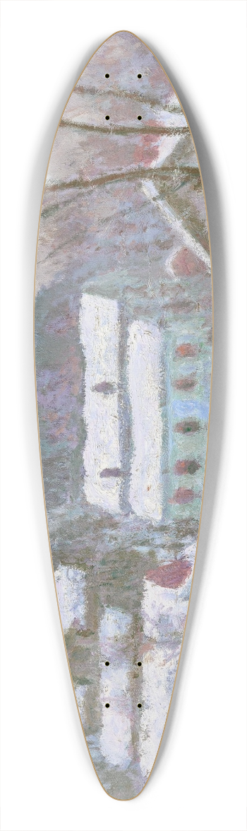 Claude Monet - Sandviken, Norvge, effet de neige 39.3 inch art pintail longboard deck