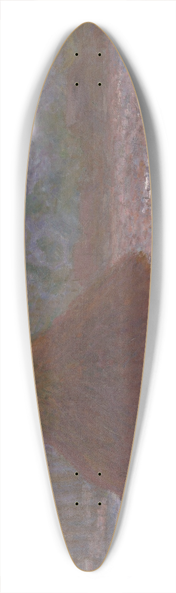 Claude Monet - Stack of Wheat (Thaw, Sunset) 39.3 inch art pintail longboard deck