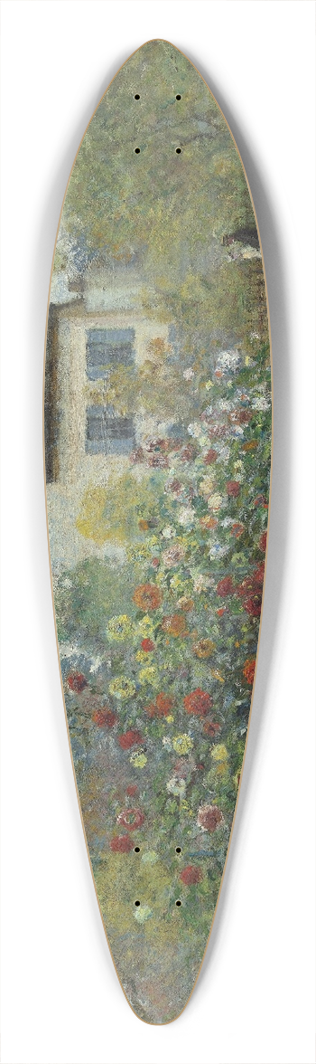 Claude Monet - The Artists Garden in Argenteuil (A Corner of the Garden with Dahlias) 39.3 inch art pintail longboard deck