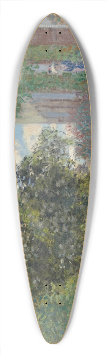 Claude Monet - The Artists House at Argenteuil 39.3 inch art pintail longboard deck