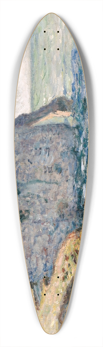 Claude Monet - The Cliff of Aval, Etrtat 39.3 inch art pintail longboard deck