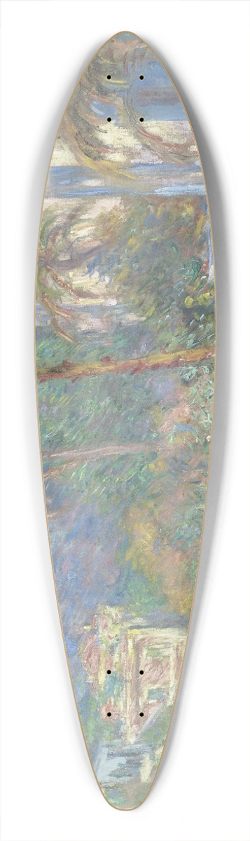 Claude Monet - Villas at Bordighera 39.3 inch art pintail longboard deck