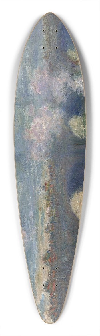 Claude Monet - Waterloo Bridge,Gray Day 39.3 inch art pintail longboard deck