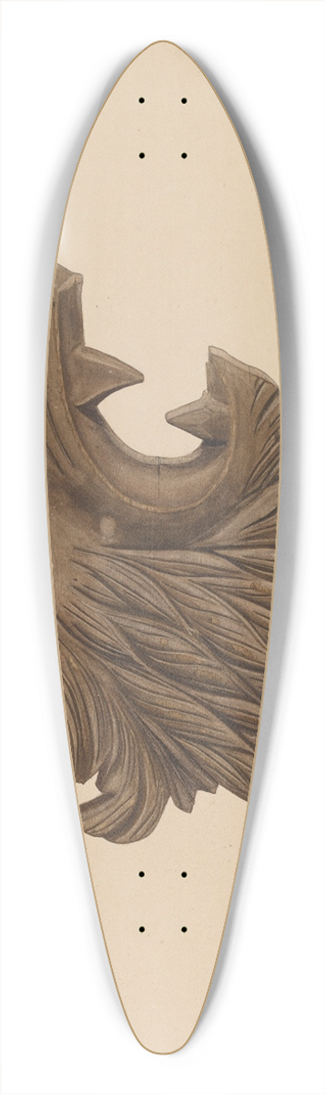 Clayton Clements - Lion Head 39.3 inch art pintail longboard deck