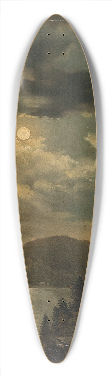 Clementine von Rainer - Wrthersee, Mondstimmung ber Schloss Freyenthurn mit Blick auf Loretto 39.3 inch art pintail longboard deck