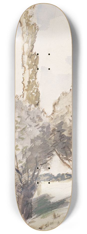 Camille Pissarro - Paysage aux arbres 8.25 inch art skate deck
