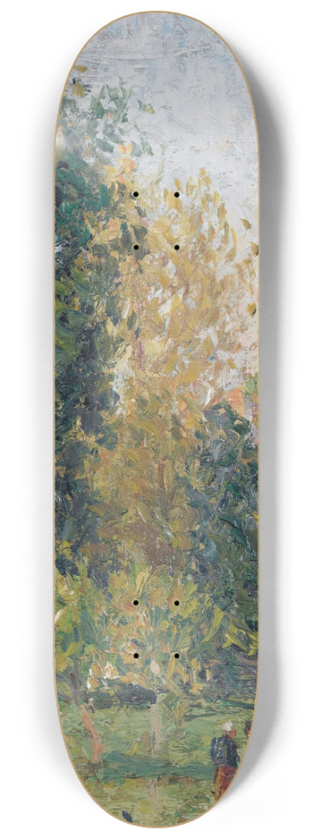Camille Pissarro - Paysage Avec Deux Personnages, ragny, Automne 8.25 inch art skate deck