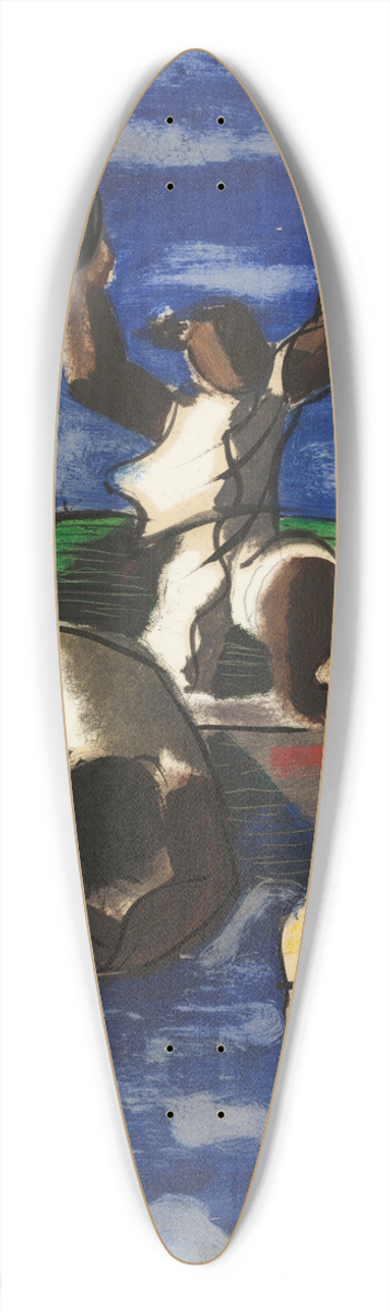 Cndido Portinari - Preparatory drawing for Mining for Gold 39.3 inch art pintail longboard deck