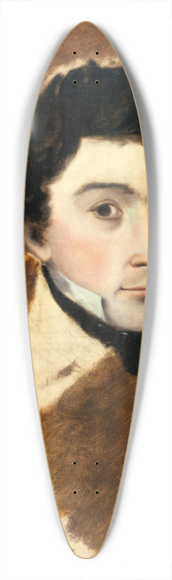 Colonel William Light - Self portrait 39.3 inch art pintail longboard deck