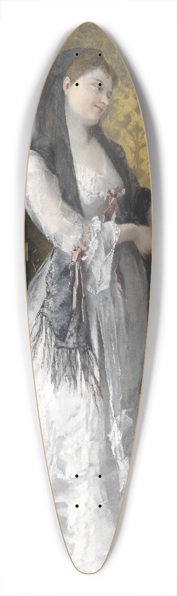 Conrad Kiesel - Dame im Boudoir 39.3 inch art pintail longboard deck