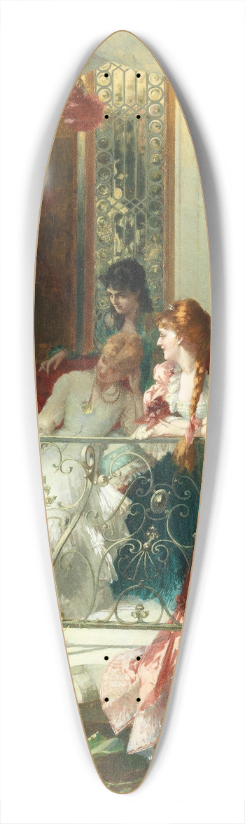 Conrad Kiesel - On the Balcony 39.3 inch art pintail longboard deck