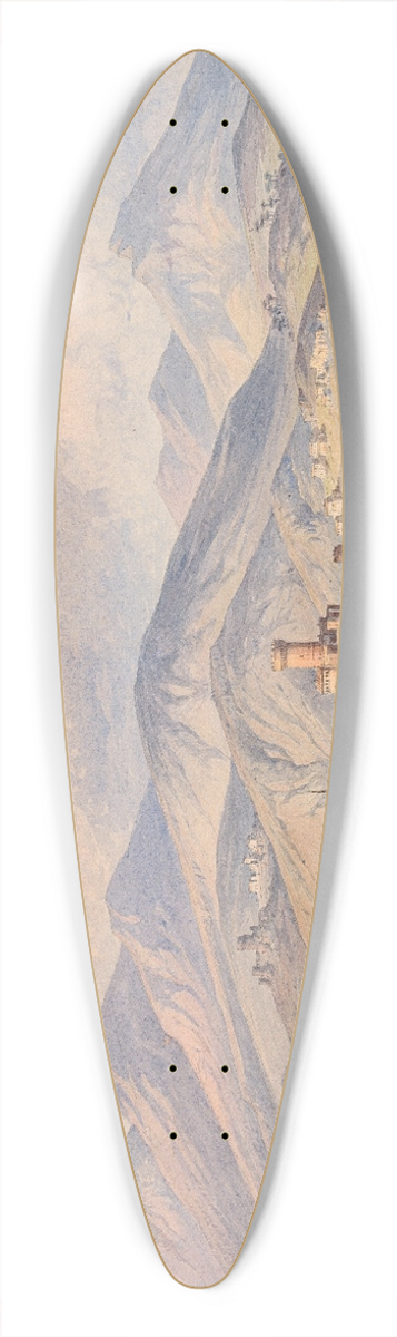 Consalvo Carelli - A view of the mole of Gaeta 39.3 inch art pintail longboard deck