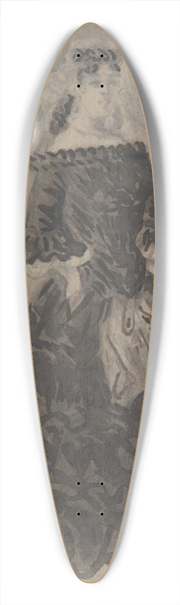 Constantin Guys - A Lady with a Veil 39.3 inch art pintail longboard deck
