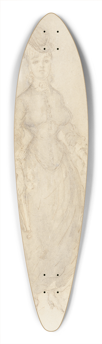Constantin Guys - Standing Woman 39.3 inch art pintail longboard deck