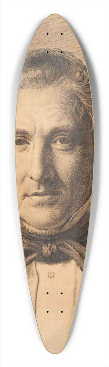 Constantin Hansen - Portrait of Alfred Hage 39.3 inch art pintail longboard deck
