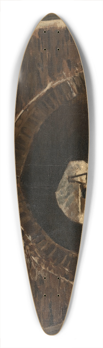 Constantin Meunier - An Old Bridge 39.3 inch art pintail longboard deck