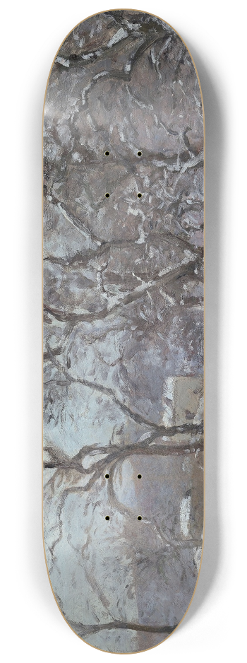 Camille Pissarro - Snow at Louveciennes 8.25 inch art skate deck
