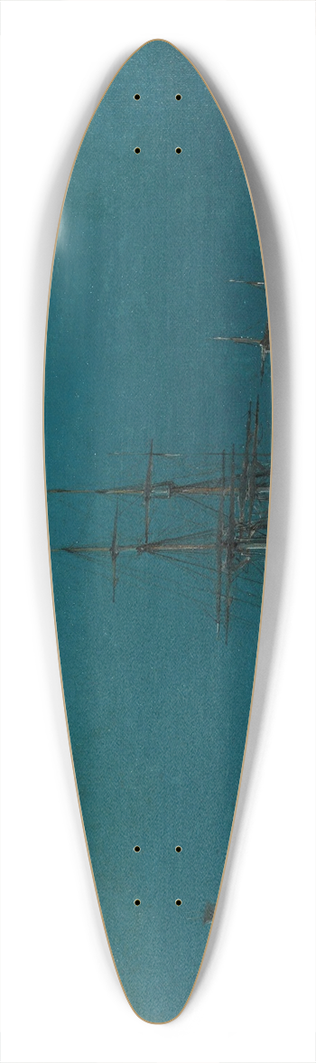 Constantinos Volanakis - Harbour By Night 39.3 inch art pintail longboard deck