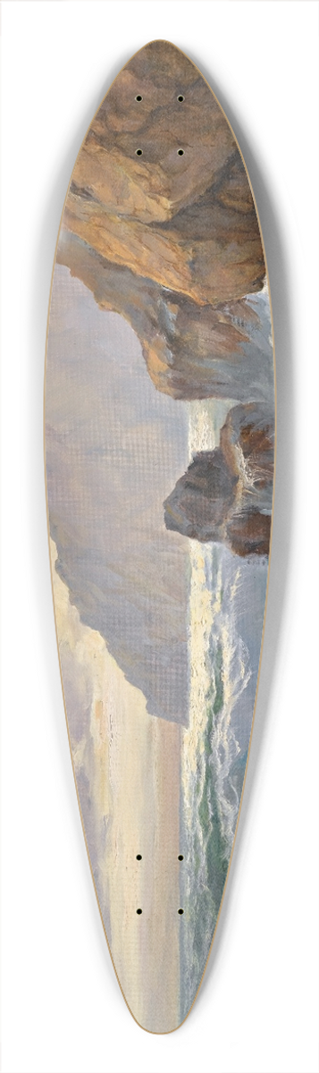Constantin Westchiloff - The Rocky Coast 39.3 inch art pintail longboard deck