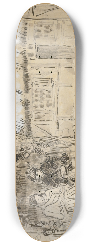 Camille Pissarro - Sous La Tonnelle (Study For Daphnis And Chlo) 8.25 inch art skate deck