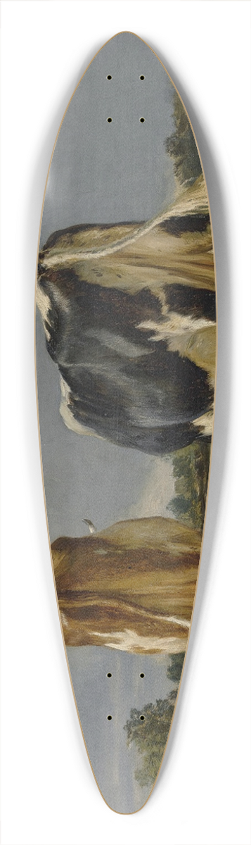 Constant Troyon - Cows In A Pasture 39.3 inch art pintail longboard deck