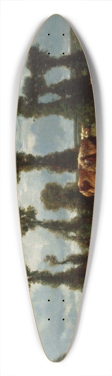 Constant Troyon - Pasture in Normandy 39.3 inch art pintail longboard deck