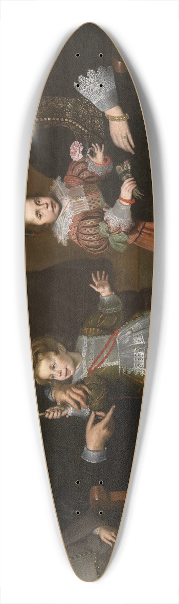 Cornelis de Vos - Portrait of a Family 39.3 inch art pintail longboard deck