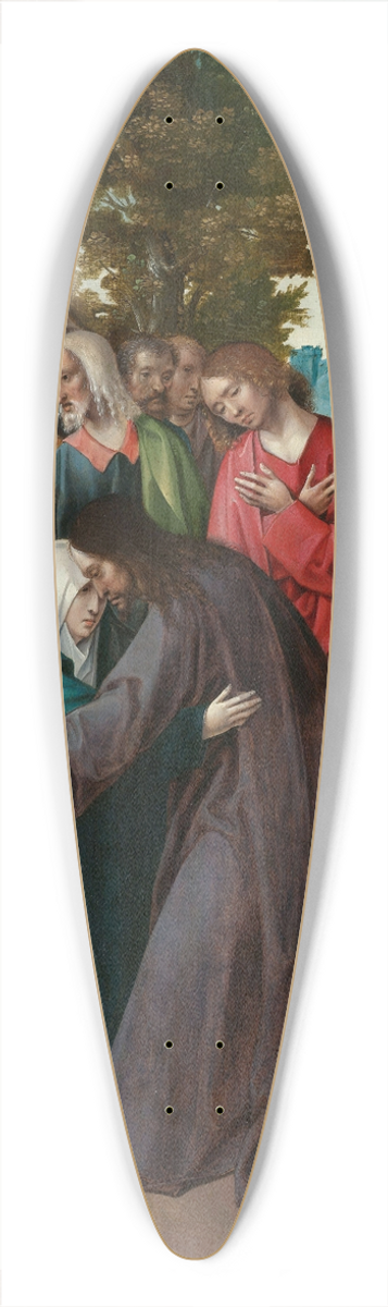 Cornelis Engebrechtsz - Christ Taking Leave of his Mother 39.3 inch art pintail longboard deck
