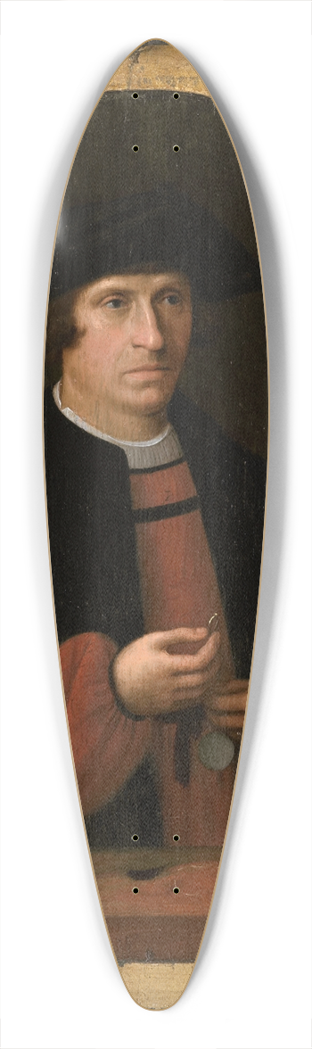 Cornelis Engelsz. - Portrait of Frans van Schoterbosch 39.3 inch art pintail longboard deck