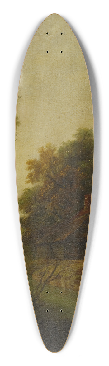 Cornelis Gerritsz Decker - Farms by a River with Rapids 39.3 inch art pintail longboard deck