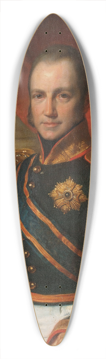 Cornelis Kruseman - Portrait of Godart Alexander Gerard Philip, Baron van der Capellen, Governor-General of the Dutch East Indies 39.3 inch art pintail longboard deck