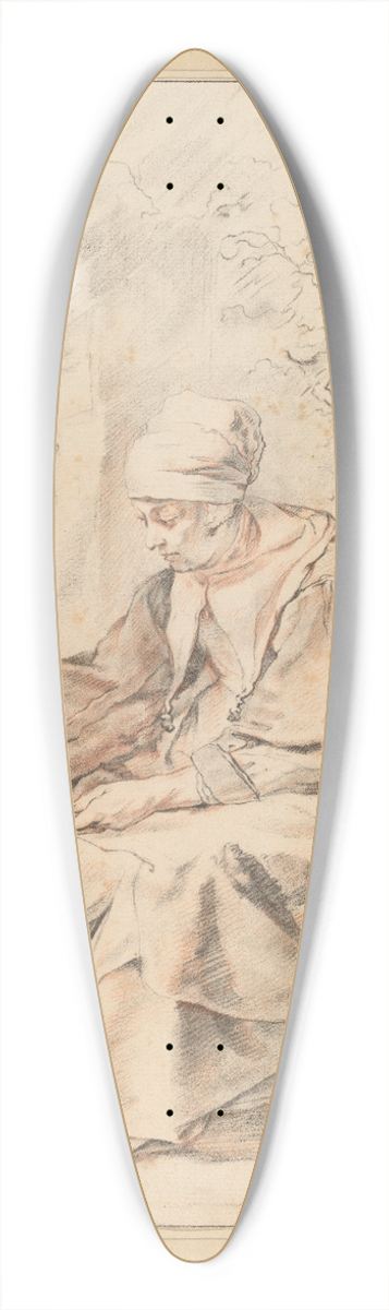 Cornelis Ploos van Amstel - Pancake Woman 39.3 inch art pintail longboard deck